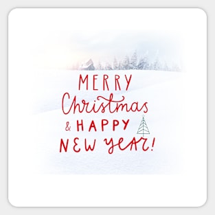 MERRY CHRISTMAS AND HAPPY NEW YEAR Sticker